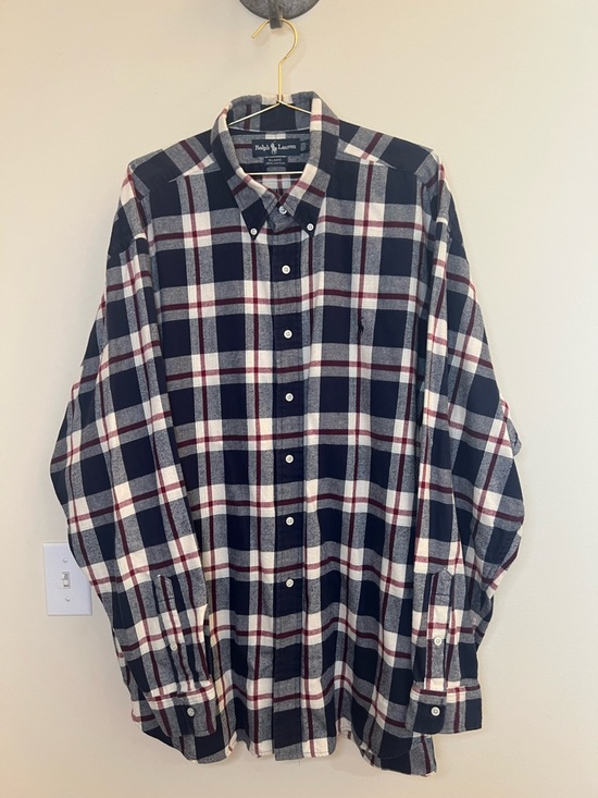 Ralph Lauren Other - Ralph Lauren Blake Shirt XXL Plaid Button Down Navy Burgundy Cotton